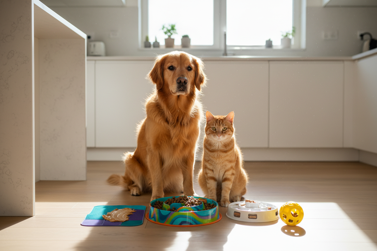 How Slow Feeders and Lick Mats Can Make Mealtime More Engaging for Pets