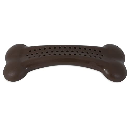 Pet Qwerks Flavorit BarkBone - Fillable Dog Bone for Moderate Chewers - Peanut Butter Flavor - 4.25" - size: Small