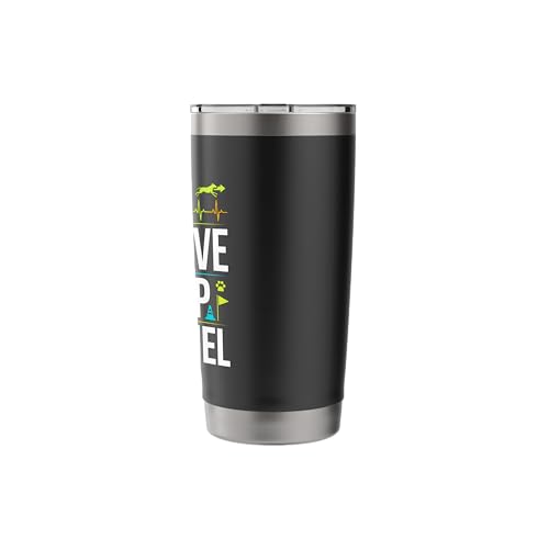 Run Weave Jump Tunnel Dog Agility Stainless Steel Insulated Tumbler - color: Black