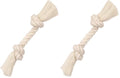 Mammoth Pet Products Dog,Flossy Chews 100-Percent Cotton White Rope Bone, Large, 14-Inch (10006V) (Pack of 2) - size: Large (14 in) (Pack of 2), style: 2 Knot Rope Bone