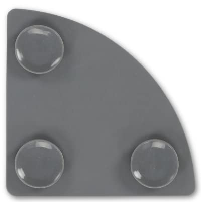 Messy Mutts Triangle Dog Lick Mat, Suction Cups, Cool Grey