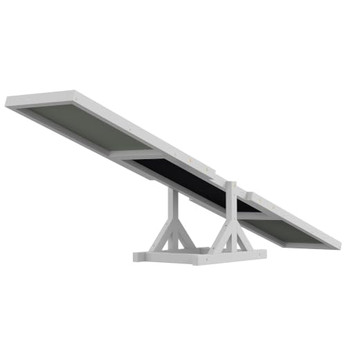 PawHut Wooden Dog Agility Seesaw for Exercise 71" L x 12" W x 12" H White - color: White, size: 70.75" x 11.75" x 11.75"
