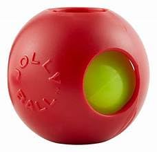 Jolly Pets Teaser Ball Interactive Dog Toy, 4.5 in Small, Red - color: Red, size: Small (4.5 in)