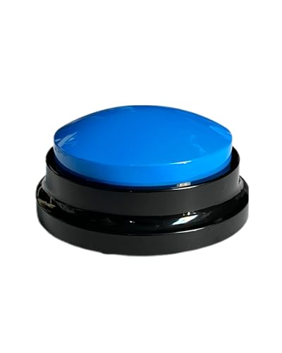 Dog Talk Buttons Voice Recording Button for Communication and Pet Training 30-Second Record & Playback Talking Button for Study, Office, Family, and Kids (Midnight Blue, one) - color: Midnight Blue