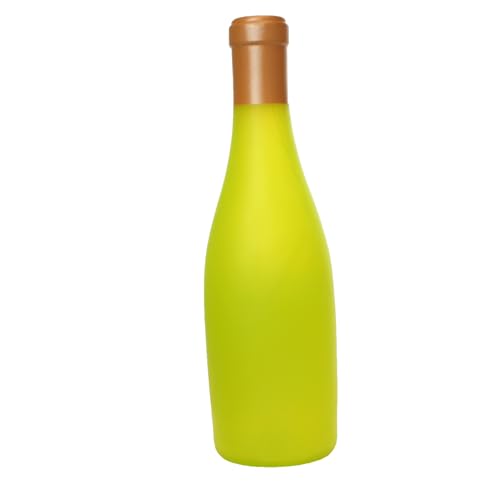SILLY SQUEAKERS Tuffy Kennel Relaxin Wine Bottle Dog Toy: Squeaky Dog Toy, Washable and Floats, Vinyl Construction - color: Yellow Kennel Relaxin Wine Bottle