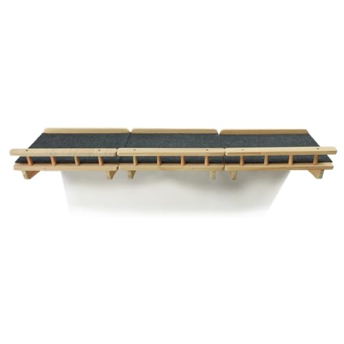 SHENGOCASE 47.2" x 11.8" Natural Wood Wall Mounted Cat Shelves - size: B