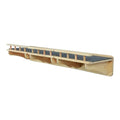 SHENGOCASE 47.2" x 11.8" Natural Wood Wall Mounted Cat Shelves - size: B