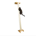 SHENGOCASE Modern 78.7“ Tall Leaning Cat Tree Tower Scratching Post Pillar with Bed Perch, Wall Mounted Cat Shelves for Window (Sisal Cover) - color: White A