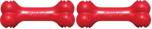 KONG Goodie Bone - Classic Durable Natural Rubber Dog Bone, Supports Mental Engagement - Treat Dispensing - Red - for Medium Dogs (Pack of 2) - size: Medium (Pack of 2)
