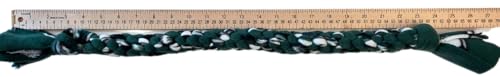 Dog Puppy Tug Pull Toy Rope Play Durable Interactive Entertaining Heavy Duty Fleece Square Braid by Knots SO Fast (Green) - color: Green