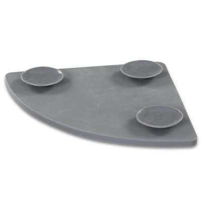 Messy Mutts Triangle Dog Lick Mat, Suction Cups, Cool Grey