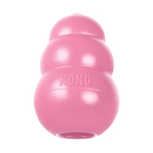 KONG Puppy, Natural Rubber Teething Chew Toy, for XS Puppies, Pink - color: Pink, size: Extra Small (Pack of 1)