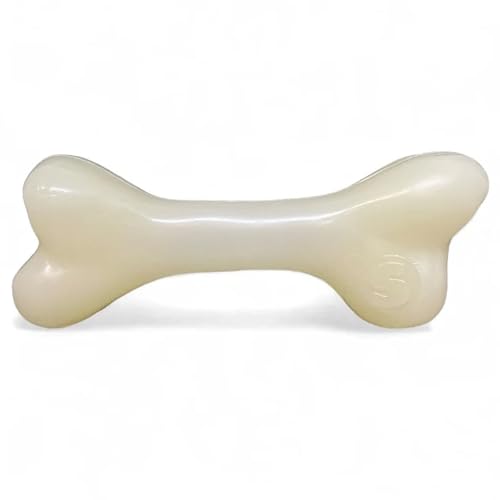 SodaPup Glow Bone – Durable Dog Treat Dispenser & Chew Toy Made in USA from Non-Toxic, Pet Safe, Food Safe Natural Rubber for Mental Stimulation, Problem Chewing, Calming Nerves & More - color: Glow in the Dark Bone, size: Large