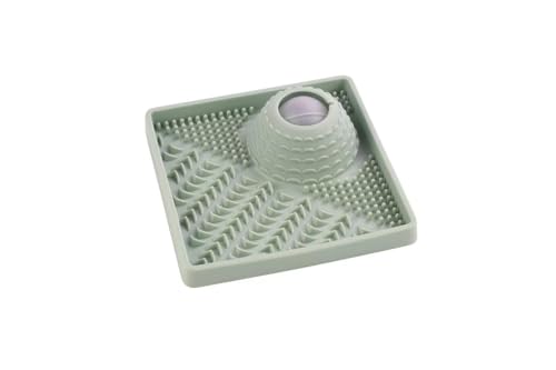 PEDAY Nonslip Silicone Cat Lick Mat Slow Feeder with Rolling Ball