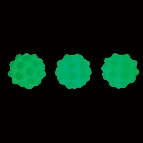 Raymond Geddes Glow in The Dark Pop Ball (Pack of 12) - Colorful Squeeze Balls for Kids – Lamp/Sun Rechargeable Glowing Pop It Balls
