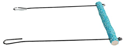 PENN-PLAX Bird-Life Trimmer Plus Cement & Metal Swing – Naturally Trims Nails & Beak – Great for Parakeets, Cockatiels, Finches, and Other Small Birds – Small Size - size: No Size