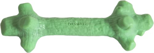 Pet Qwerks Nylon Stick BarkBone - Durable Dog Toys for Aggressive Chewers - Mint Flavor - 9" - size: Medium