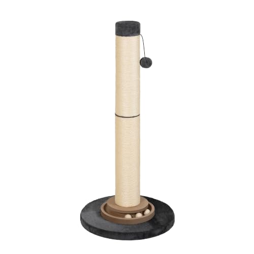 Heavy Duty Cat Scratching Post, 35 Inch Tall Cat Scratcher Cat Tree Tower with Hanging Ball for Indoor Cats Adults,Sisal Scratching Post with Toys