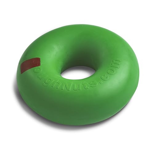 Goughnuts Dog Chew Toys Rubber Ring Indestructible Dog Chew Toys for Extreme Aggressive Power Chewers |for Large Dogs 100+ Pounds |Large (L) Size, Green Rubber - color: Green, size: Large, 60-120 Lbs (Maxx Size)