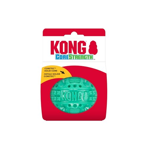 KONG CoreStrength Dog Toy – Ball – Durable Tough Chew Toy for Medium & Large Dogs – Textured Dental Chew for Teeth & Gums – Fetch & Interactive Play - color: Ball