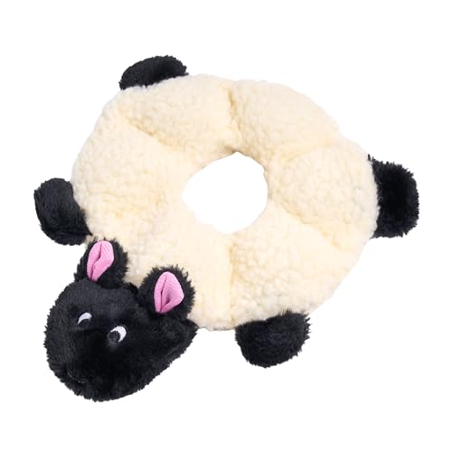 ZippyPaws Loopy No Stuffing Dog Toys to Keep Them Busy - 10" - color: Sheep, size: 10 x 8 x 1 in (Pack of 1)