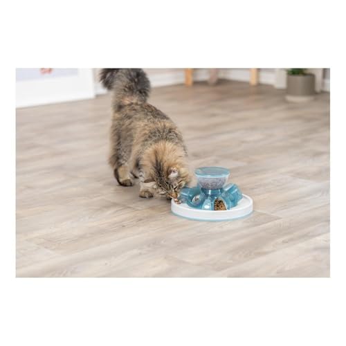 TRIXIE Tunnel Slow Feeder for Cats and Dogs, Interactive Cat Toy, Pet Food Dispenser, Treat Dispenser - size: 8.5 x 7