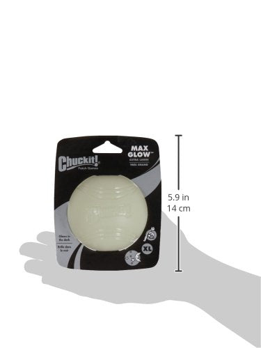Chuckit! Max Glow Bouncy Ball, Glowin the Dark, XL 3.5in - size: Extra-Large