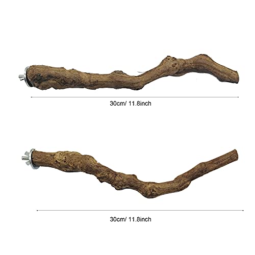 4PCS Bird Perch Natural Grape Stick Bird Standing Stick Grapevine - color: 4PCS Natural Grape Stick