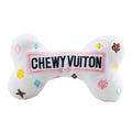 Haute Diggity Dog Chewy Vuiton Bone Plush Dog Toy, Designer Parody Toy - color: White Bone, size: Large