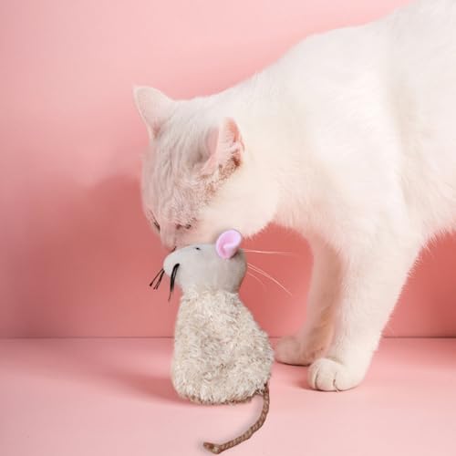 Ipetboom Plush Cat Toy with Realistic Movement 3pcs Plush for Cats - color: 3pcs