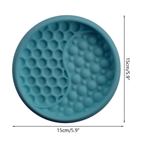 Dog Lick Bowl, Silicone Anti-Choking Cat Feeding Bowls Non-Slip Pet Slow Feeder Bowl with Suction Cups for Dogs Cats - color: Green