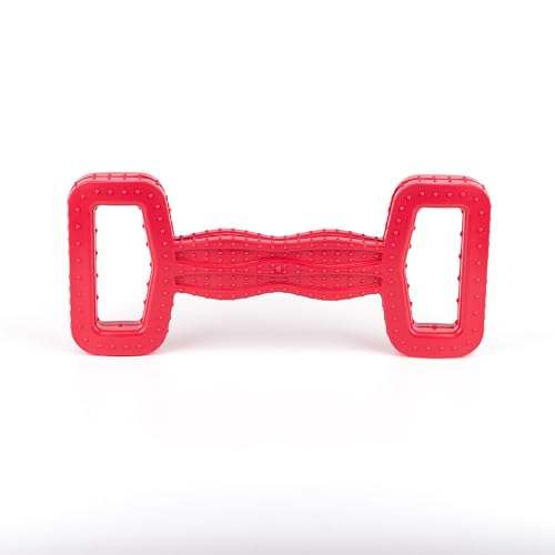 Fuzzl Large Eco Rubber Tugger – Red - Long Lasting Dog Chew Toys for Aggressive Chewers Strong Dog Toy for Dogs Durable Puppy Toys