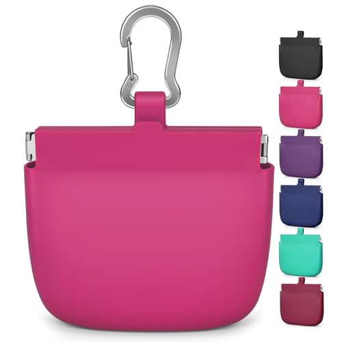 1 Cup Silicone Dog Training Treat Pouch (Hot Pink) - color: Hot Pink