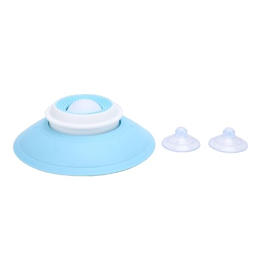 Yosoo Interactive Dog Licking Bowl Enrichment Toy, Suction Cup Base Treat Dispensing Foraging Ball, Teeth Gums Clean Safe Durable Cat Dog Lick Toy, 5.79x2.36in (White) - color: White