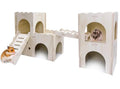 Hamster Hideout House Multi Chamber Rat Hide Hut Castle Large Climbing Playground Exploring Labyrinth Tunnel Toy for Syrian Dwarf Gerbils Hamsters Mice (Pattern A)
