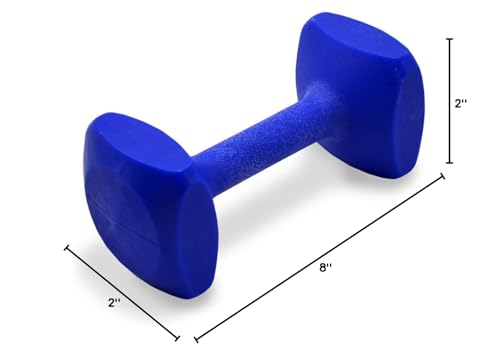 J&J Dog Supplies Obendience Retrieving Dumbell with 2" Ends, 2" Wide Bit and 9/16" Diameter Bit, Blue, X-Small - color: Blue, size: X-Small