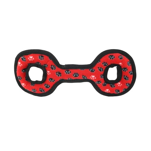 TUFFY® : TugOWar Dog Toy: Ultra Durable Plush Toy with Multiple Layers & Reinforced Seams, Washable and Floats, Original Construction - color: Red Paw TugOWar