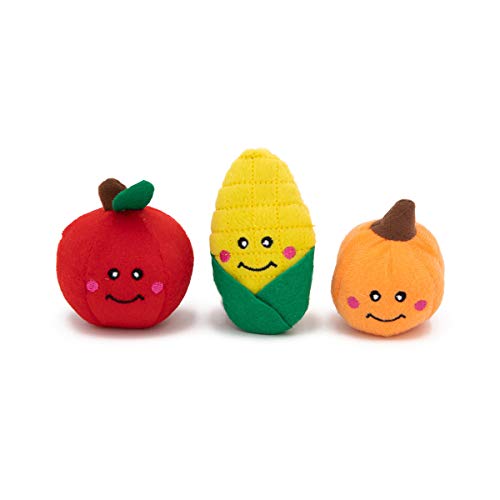 ZippyPaws Burrow Replacement Miniz Enrichment Squeaky Toys - Fall Harvest - style: Fall Harvest (3-pack)