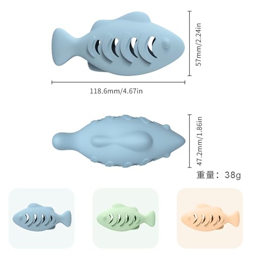 Cat Toys for Indoor Cats Interactive Cat Toy Food Dispenser Feeder Treat Dispensing Can be Stuffed with Cat Treats, Catnip (Green) - color: green