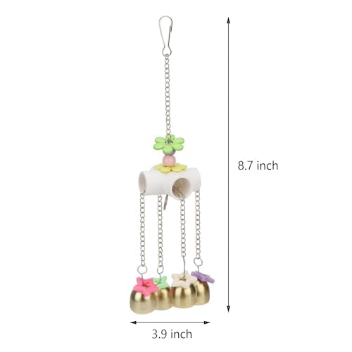 Wontee Bird Parrot Bells Toy with Sweet Sound for Parakeet Cockatiel, B - style: B (Bird Bell Toy)