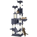 PawHut Cat Tree, 81" Cat Tower for Large Adults Indoor Kittens, Dark Gray
