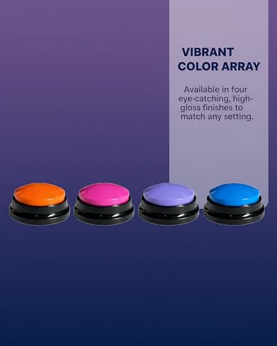 Dog Talk Buttons Voice Recording Button for Communication and Pet Training 30-Second Record & Playback Talking Button for Study, Office, Family, and Kids (Purple, one) - color: purple