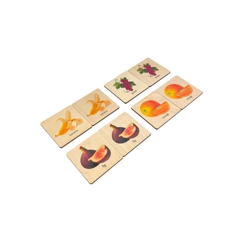 Montessori Wooden Vegetables Memory Game, 1 2 3 4 Year Old Montessori Materials for Toddler, Vegetables Matching Cards, Gift for Kid, Toddler Gift, Birthday Boy Gift (4.5x4.5cm) - size: 1.8x1.8"(4.5x4.5cm), style: Vegetables