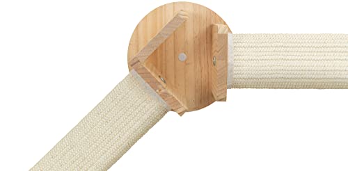 Trixie Cat Wall Furniture Set 4 - Cat Wall Scratcher, Climbing Shelves - 2 Sisal Rope Scratching Posts - Elevated Shelf - Natural/White - color: Set 4 - Natrual