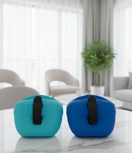 Dog Treat Pouch, 2-Pack, Clip-On Training Holder, Portable Pet Treat Container (Blue Sky Blue) - color: Blue Sky Blue