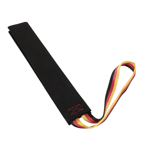 Dog Bite Rag Leather Tug Toy with Handle for Training