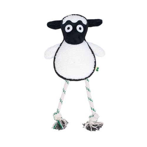 Green Sheep White Sheep Rope Toy for Dogs, Durable Plush Dog Chew Toy with Squeaker, Interactive Pet Toy for Small to Large Dogs, Tough & Safe Dog Toys to Keep Them Busy - color: White Sheep (M)