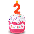 Dansydaisy Dog Birthday Cake Toy Squeaky Plush Gift,2nd,Pink - color: Pink, style: 2nd