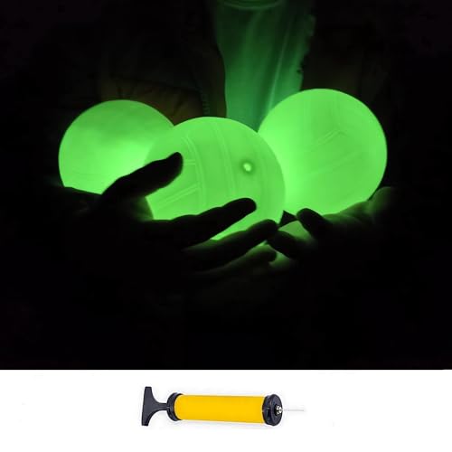 Glow in the Dark Spike Replacement Balls, Luminous Ball at Night - style: 3x Glow Balls with Pump