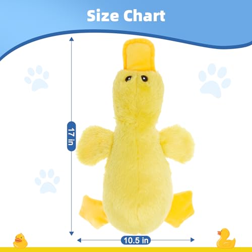 Mihachi Plush Squeaky Dog Duck Toys - Stuffed Pet Toy Duck Interactive Gifts for Dog Birthday Dogs Puppy Biting Chew Toys - for Medium and Large Dogs - color: Yellow Duck
